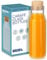 HEFTMAN Carafe Glass Bottle - 1 Litre Glass Bottle with Cork Lid, Clear Water Carafe for Hot & Cold Beverages, Reusable Fabric Softener Jars, Laundry Detergent Storage Jar with Stopper (1 Pack)