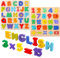 2 Pcs Wooden Alphabet Puzzle ABC Letters and Numbers Jigsaw Blocks Early Learning Educational Toy for Kids Age 3+