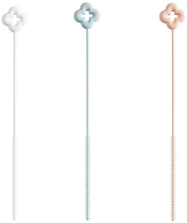 3 PCS Stanley Straw Cleaner, Silicone Straw Cleaning Brush, Silicone Straw Cleaning Brush, Straw Cleaner Brush, With Hanging Ring Bendable Crevice Brush Pipe Cleaners for Smoothie Straw