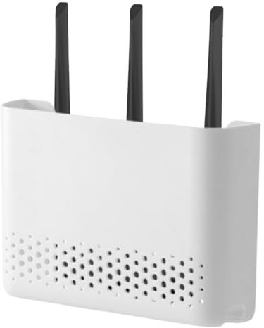CEWROM Router Box, WiFi-Router-Aufbewahrungsbox, Wall-mounted WiFi Storage Box, WLAN Wandbehänge TV Kabel Verstecken Box Wanddekoration Dekorative, Weiß