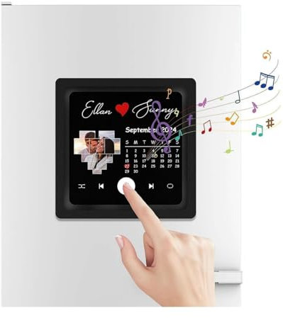 Custom Album Fridge Magnet with Photo, Personalized Music Player, Christmas & Birthday Gift for Music Lovers