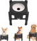Gamelle Surélevée Ajustables,2-en-1 Gamelle Chien Surélevée avec Gamelle Anti éclaboussure et Gamelle Anti Glouton(2L*1), Porte-gamelles pour Chien Chat Petits Moyens Grands