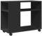 Genérico Wenjingqi-853147 Beistelltisch mit Rollen, Holz, Schwarz, 70 x 35 x 60 cm