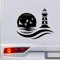 KLEBEKÖNIG Wohnwagenaufkleber Wohnmobil - Leuchtturm Sonne Vögel - Autoaufkleber Spruchaufkleber Sticker Aufkleber Camper