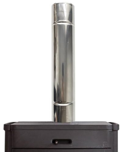 Kaminrohr Wand – Ofenrohr aus Edelstahl für Holzöfen | Rostfreier zur Verlängerung des Rohres warmisoliert, Durchmesser 2,36 Zoll (6,9 cm) für Zeltkocher