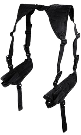 ProWildGear Tactical Universal Double Draw Shoulder Holster,Adjustable Elastic Band