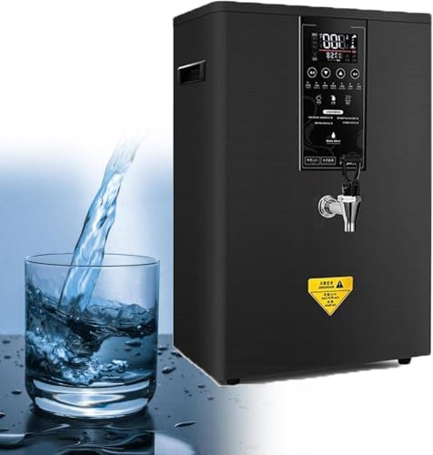 ZHLINGQ 50-80 Litres Instant Boiling Water Dispenser, Commercial Water Warmer, Automatic Hot Water Dispensers, Catering Hot Tea Urn, Wall-Mounted Water Boiler, With LCD Temperature Display,50L-Black