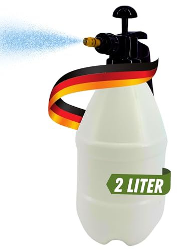 Drucksprüher Drucksprühgerät 2L Pflanzenschutz Reinigung Handpumpe mit Messing Düse Handsprüher Gartenspritze Sprühflasche Essigsäure Wasser Dünger Reinigungssprüher Drucksprühflasche Spritze Ventil