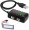 Chargeur 2-en-1 USB pour Batterie Lipo 7.4V, Compatible avec SCX24 SCX10, Les Marques RC, Drones, Bateaux, quadricoptères, connecteur XH-3P. Chargement Efficace, Compact et Facile à Utiliser