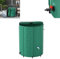 Froadp 500L Regentonnen Faltbare Regenwassertonne mit Deckel & Skala, Matte Plane, Wasserspeicher Wassertank für Gartenbewässerung, Eisbaden Tonne, Regenwasserfass inkl. Ablassventil(Grün)