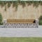 Emmtore Gartenbank aus Gabionen Sitzbank Bank, Gabionenbank für Garten Terrasse, Steinkorb Drahtkorb Parkbank Gartenmöbel, Kiefernholz Imprägniert 287x71x65,5 cm Kiefernholz Imprägniert