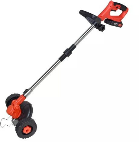 Tagliaerba Elettrico Portatile Rosso per Una Facile Manutenzione del Prato - Potenza 24 V