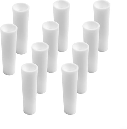 Honseadek Sandblaster Nozzles, 3.2mm Ceramic Sandblasting Tips, 10 Pack White Earthenware Nozzles, Industrial Sand Blasting Equipment, Valve Type Compatible