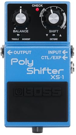 BOSS XS-1 Poly Shifter | Kompaktes Pitch Shifting Pedal | Klassenführende Qualität | Ändern Sie Gitarren-/Bass-Tonhöhe über 7 Halbtöne oder 3 Oktaven | Natürliches Gefühl & Ansprechverhalten |