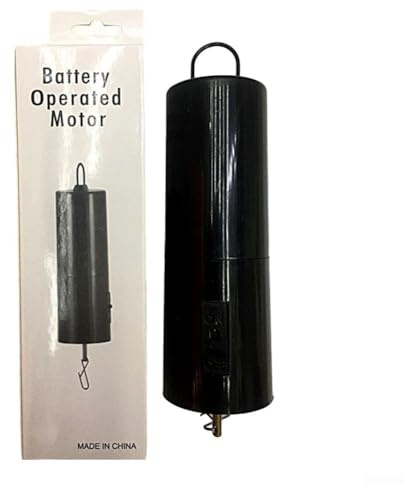 Oniissy Hanging Display Rotating Black Motor Battery Powered for Disco Mirror Ball and Wind Chimes, Medium Speed 30±5 RPM, D Battery Operated Plastic Construction