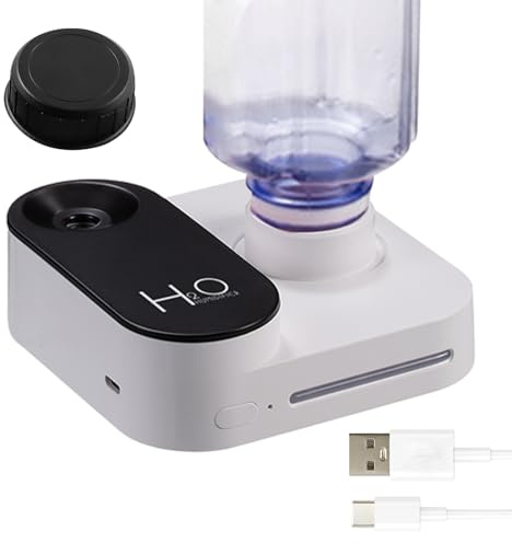 Humidificador de botella – Fabricante silencioso con forma de cámara, vaporizador portátil con apagado automático, humidificador de viaje con diseño recargable, mini USB difuso modos de niebla pa