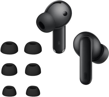 kwmobile 6X Silikonaufsätze für Huawei FreeBuds 7i - Ersatz Ohrstöpsel in 3 Größen - Ear Tips für In-Ear Kopfhörer - Zubehör Ersatzpolster in Schwarz