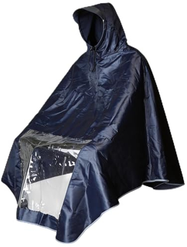 JYYWTSI Poncho antipioggia da bicicletta, da uomo e da donna, impermeabile, con cappuccio e finestra, impermeabile, impermeabile, con strisce riflettenti a 360°, per viaggi notturni e attività
