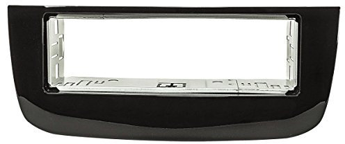 tomzz Audio 2414-091 Radioblende Metallschacht kompatibel mit FIAT Punto ab 2012 Punto Evo 199 2009-2011 Piano Lack schwarz