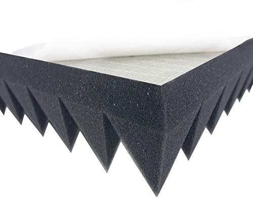 Pyramidenschaumstoff SELBSTKLEBEND TYP 100x100x7 Akustikschaumstoff Schalldämmmatten zur effektiven Akustik Dämmung