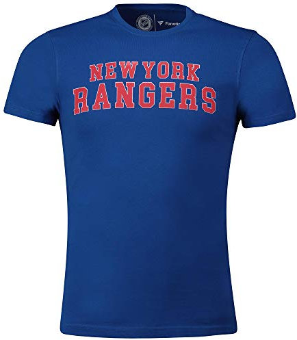 NHL T-Shirt New York Rangers Wordmark Graphic Logo Eishockey (XL)