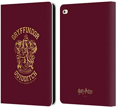 Head Case Designs Licenciado Oficialmente Harry Potter Gryffindor Quidditch Reliquias de la Muerte X Carcasa de Cuero Tipo Libro Compatible con Apple iPad Air 2 (2014)