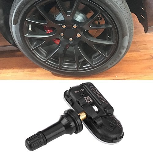 Naroote Reifendrucksensor, TPMS Reifendruckkontrollsystem, Neu, Schwarz, 434 MHz, 68186575AA, 59 * 51 mm, 1 Stück, Kunststoff, Für 1500, 2500, 3500, Cherokee 2014-2016