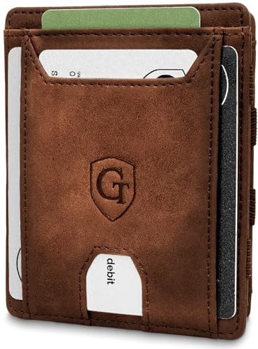 GenTo FLAPLET - Geldbörse mit/ohne Münzfach - TÜV geprüfter RFID NFC Schutz - Magic Wallet - Magischer Geldbeutel - Inklusive Geschenkbox - Smart Wallet - Portemonnaie für Herren/Damen
