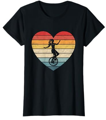 Einradfahrer Einrad Herz Unicycle Einradfahren Geschenkidee T-Shirt