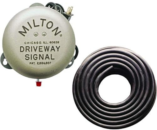 MILTON'S BELLS - Milton Ins Bells Driveway Bell Kit with 25 Signal Hose with Durable Bell Ringer Tubing for Drive-thru, Residential, or Industrial Driveway Alarms