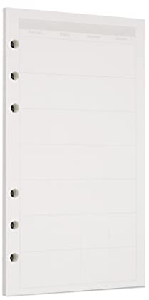 Zelten Loose Leaf Punched Paper Refills Paper for 6 Hole Binder Personal Organizer Diary Notebook Refillable Planner (Monthly Planner,A6/6 Hole)