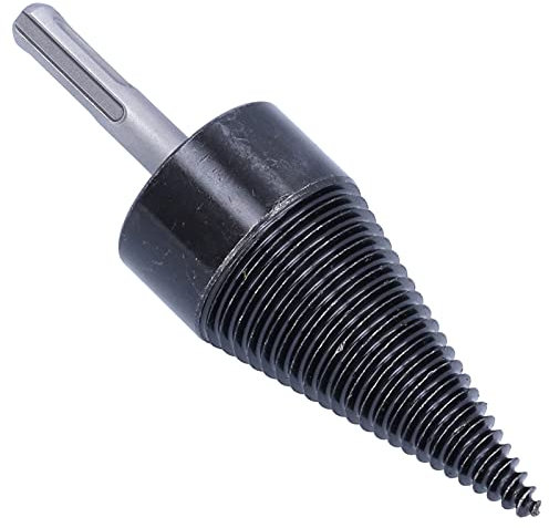 BWLZSP Foret de poinçon à cône en bois fendeuse bois Twist bois de chauffage Splitter bois cône poinçon foret tige ronde Split outil matériel fendeur de bois de chauffage à tige ronde 42mm L
