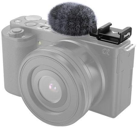 SMALLRIG Cold Shoe Adapter with Furry Windscreen for Sony ZV-E1, ZV-E10, ZV-1 II, ZV-1, ZV-1F - 3526