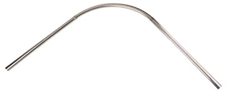 QYSM Abgewinkelte Duschvorhang Schiene Stab Vertikale Badewanne Vorhangstangenschiene Kompatible Schiene Vorhangstange 140 cm Teleskopstange (Color : Silver)