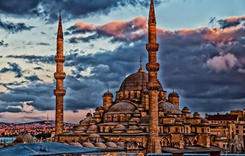 LHJOYSP Puzzle Kinder 3D Puzzle 1000 Teile Stadtmoschee Istanbul Türkei Minarett 75x50cm