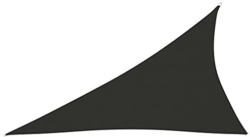 (Schneller Versand) Sonnenschutz für Gärten, Pools, Mahlzeiten im Freien, Dächer, Höfe und Balkone Sonnensegel Oxford-Gewebe Dreieckig 4x5x6,4 m Anthrazit