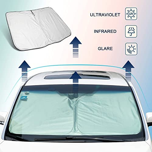 YEE PIN XC40 Parasol para Volvo XC40 2018-2022 2023 2024 Parasol Coche Plegable, Parasol Plegable Coche Parasol Delantero Parabrisas Protección UV Polvo