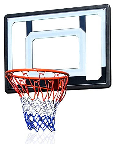 Outdoor-Basketballkorb für Kinder zum Aufhängen, Basketballständer und Rückwand-Set für Kinder, Teenager, an der Wand montiert, wetterfest, 2 Größen optional (81 x 59 cm)