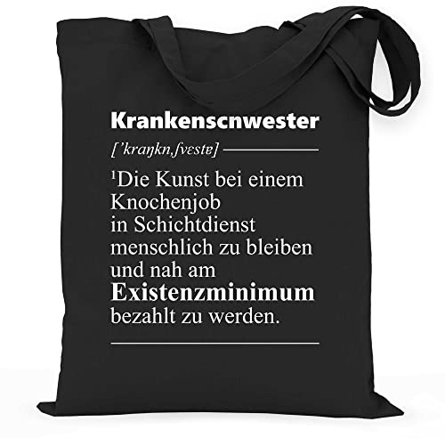 wowshirt Stoffbeutel Jutebeutel Krankenschwester Definition Lustiger Spruch Geschenk
