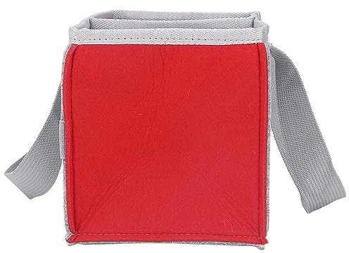 Filz Tragetasche für Toniebox Starter-Set, 26x13,7x14,4 cm, mit Tragegriff und 6 Riemen, Rot