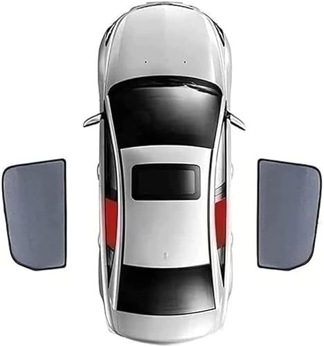 Coche Parasoles para Volkswagen Tiguan 2018-2023, Delanteras Trasera Ventanas Laterales Transpirable Calor Protección Parasoles, Protección Rayos UV,B/2pcs-rear-doors