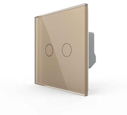 LIVOLO Touch – Interruttore per tapparelle da parete, interruttore per tapparelle, set completo con pannello in vetro color oro