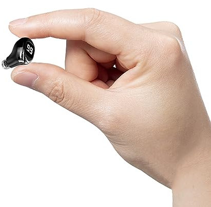 Wireless Single Earbud einzelne unsichtbare Bluetooth Kopfhörer kabellos kleinst versteckt Kopfhörer für Arbeit Schlaf Mini Schlafkopfhörer Semi In-Ear Headset drahtlos Ohrhörer für kleine Ohren Tiny