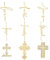 OLYCRAFT 9 Stück 4x4cm Kreuzaufkleber Christliche Aufkleber Selbstklebende Goldene Metallaufkleber Believe Metallaufkleber Für Sammelalben DIY Basteln Telefondekoration
