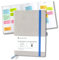 zettelweise - Das agile Notizbuch A5 | Mit integriertem Kanban Board | inkl. 300 Haftnotizen | Mehr Klarheit + Fokus | Notizbuch To do | 192 nummerierte Seiten | veganes Hardcover (Grau/Blau)