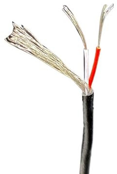 MIBSH Trunking Solid 10M Tinned Copper Wire, Extra Fine Twisted Shielded Wire, UL2851-32AWG 2 Core 3 Cores 4 Cores Data Cable Connector Loom (Color : Black, Size : 32awg 2core)