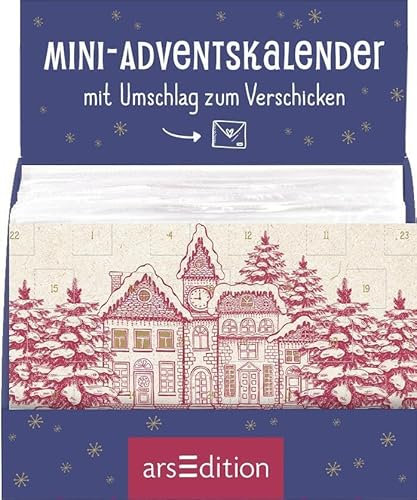 Display Mini-Adventskalender mit Umschlag zum Verschicken WEIHNACHT: Wunderbare Weihnachtszeit. Mit 4 x 9 Ex.