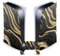 Head Case Designs Schwarz Und Gold Marmor Vinyl Frontplatte Haut Gaming Aufkleber Abziehbild Abdeckung kompatibel mit Sony Playstation 5 PS5 Digital Edition Console and DualSense Controller