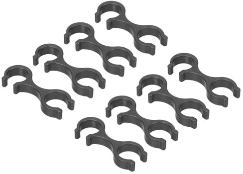 PATIKIL Trekking Pole Clips, 8 Stück Wanderstock Zubehör Doppelte Stangenverschlussverbinder für Outdoor-Wandern Camping