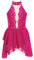 CHICTRY Abito da Pattinaggio Artistico Bambina Paillettes Tutu Vestito Danza Classica Body da Balletto Abito da Ballo Latino Ballerina Costumi di Danza Jazz Performance Rosa Caldo C 5-6 Anni